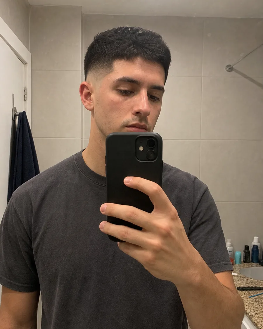Mid taper fade